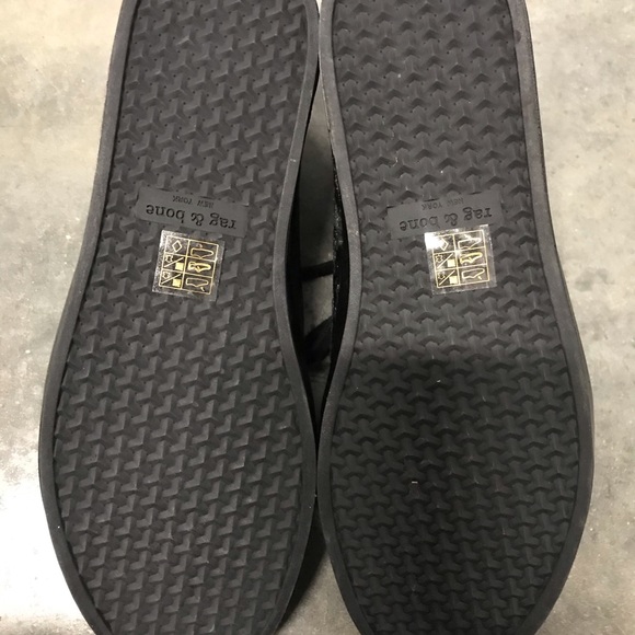 Rag and Bone Low crushed velvet platform sneaker - Picture 4 of 4